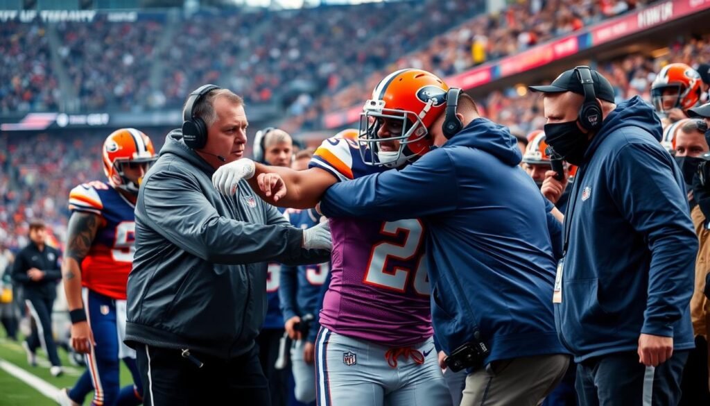 travis kelce sideline altercation